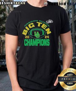Alt Text: Youth Oregon Ducks 2024 Big Ten Football Champions T-Shirt by Blue 84, featuring team colors and logo.