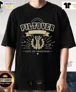 Official Piltover University City of Progress T-Shirt featuring vibrant graphics and a stylish design for fans.