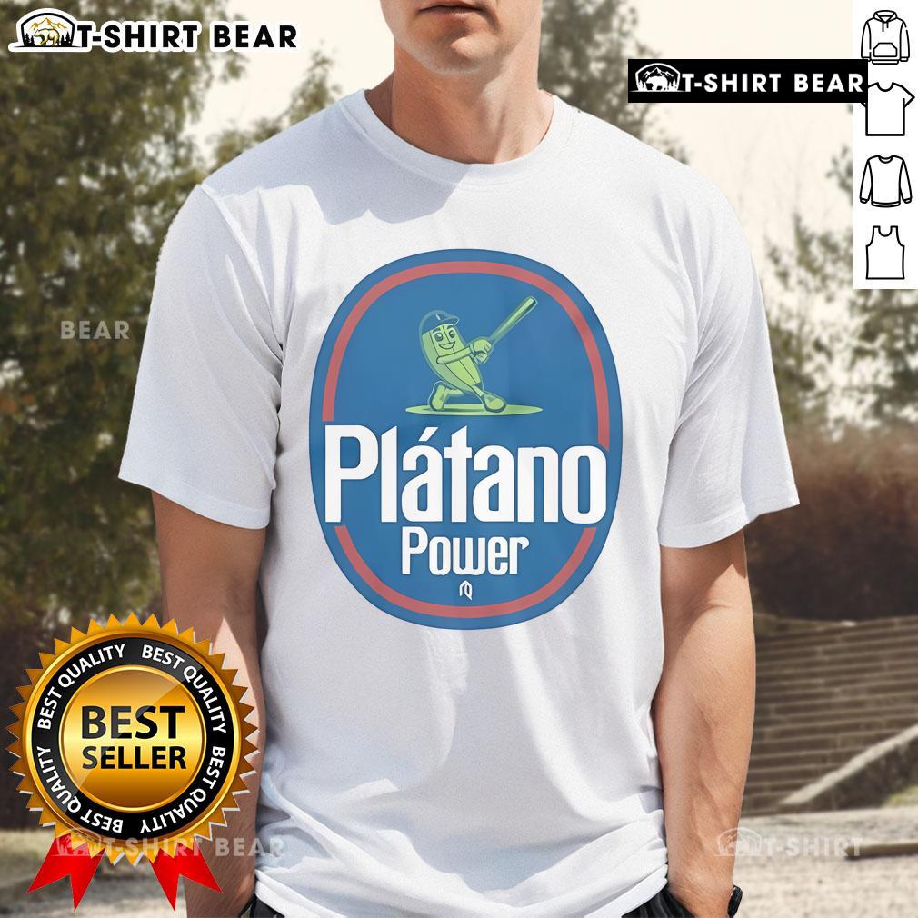 Official Plátano Power T Shirt Alt Text: Official Pltano Power T-Shirt featuring vibrant banana graphics and bold text for a stylish, fun look.