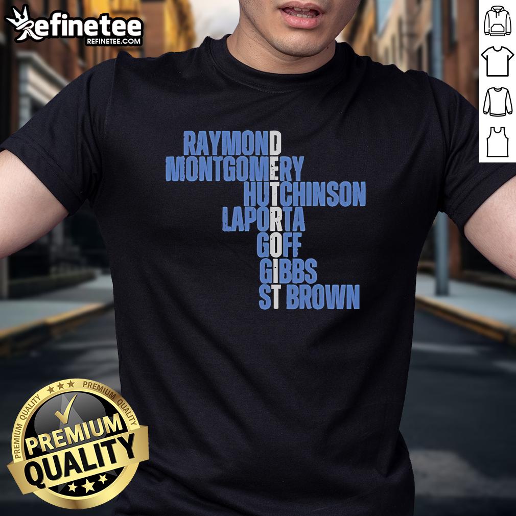 Official Raymond Montgomery Hutchinson Laporta Goff Gibbs T Shirt Official Raymond Montgomery Hutchinson Laporta Goff Gibbs T-Shirt featuring vibrant graphics and comfortable fit.
