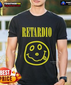 Official Retardio Smile T-Shirt featuring a vibrant smiley graphic on a comfortable cotton fabric.