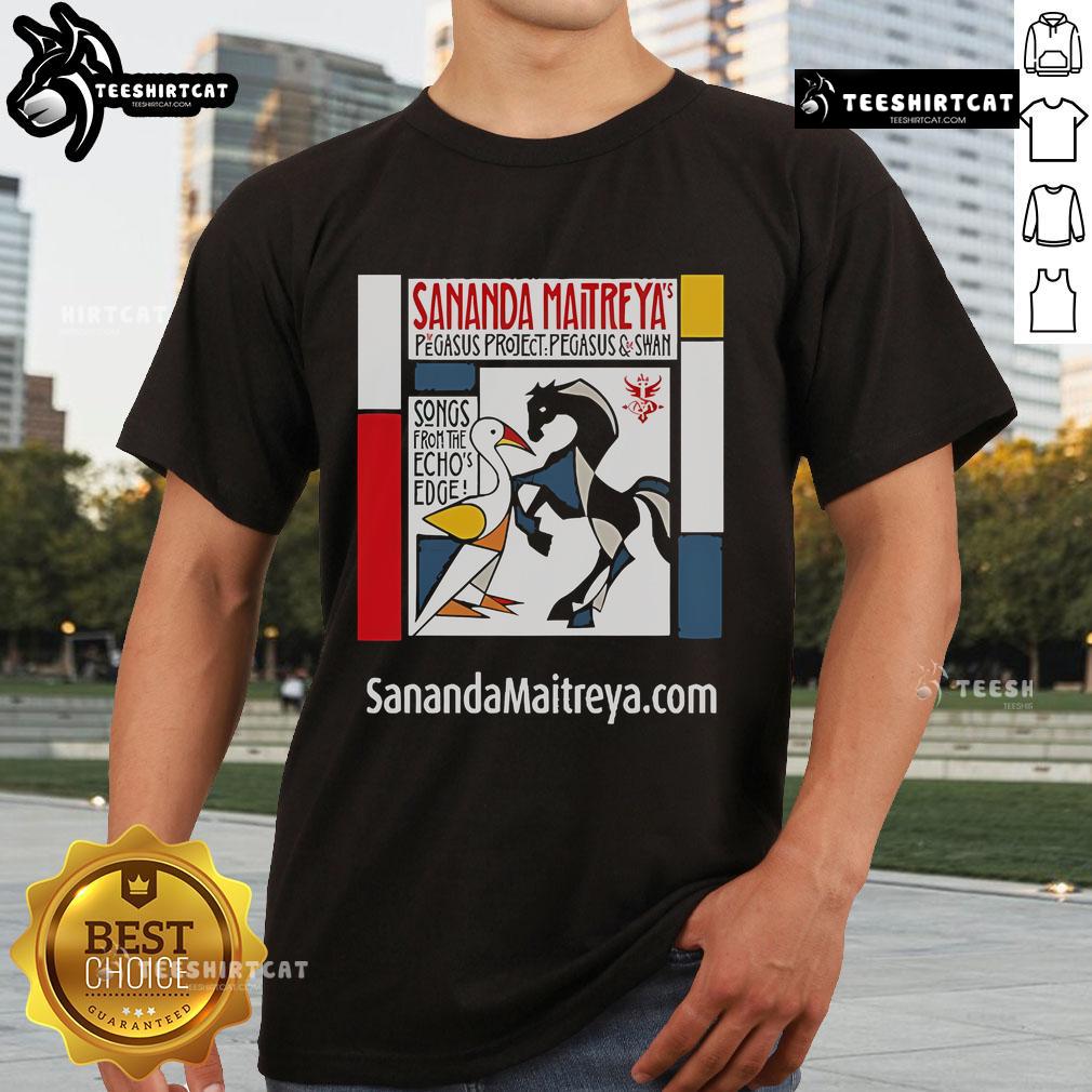 Official Sananda Maitreya Pegasus & The Swan T Shirt Official Sananda Maitreya Pegasus & The Swan T-Shirt featuring vibrant artwork and stylish design for fans.