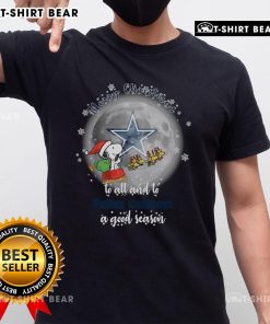 Official Santa Snoopy Merry Christmas T-Shirt celebrating Dallas Cowboys 2024 season, perfect for holiday cheer.