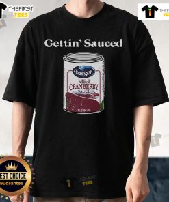 Official Savanah Tujague Gettin Sauced T-Shirt featuring vibrant design and bold lettering for casual wear enthusiasts.