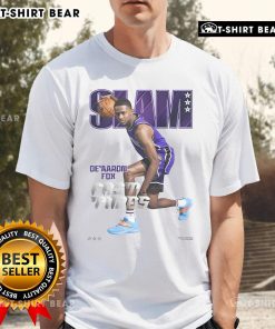 Official Slam Cover De'Aaron Fox Fast Times T-Shirt featuring vibrant graphics and a stylish design for basketball fans.