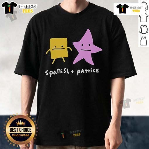 Official Spanish And Patrice T-Shirt featuring vibrant design and comfortable fit, perfect for casual wear or fan merchandise.