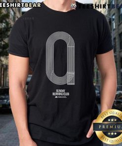 Official Sunday Running Club 3D Track T-Shirt in vibrant colors, perfect for runners and sports enthusiasts.