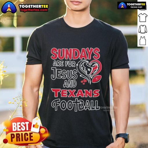 Official Sundays Are For Jesus And Houston Texans Football Diamond T-Shirt featuring bold graphics and vibrant colors.