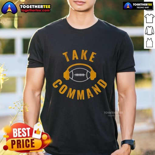 Official Take Command Football T-Shirt featuring a bold design, perfect for fans and players of the sport.