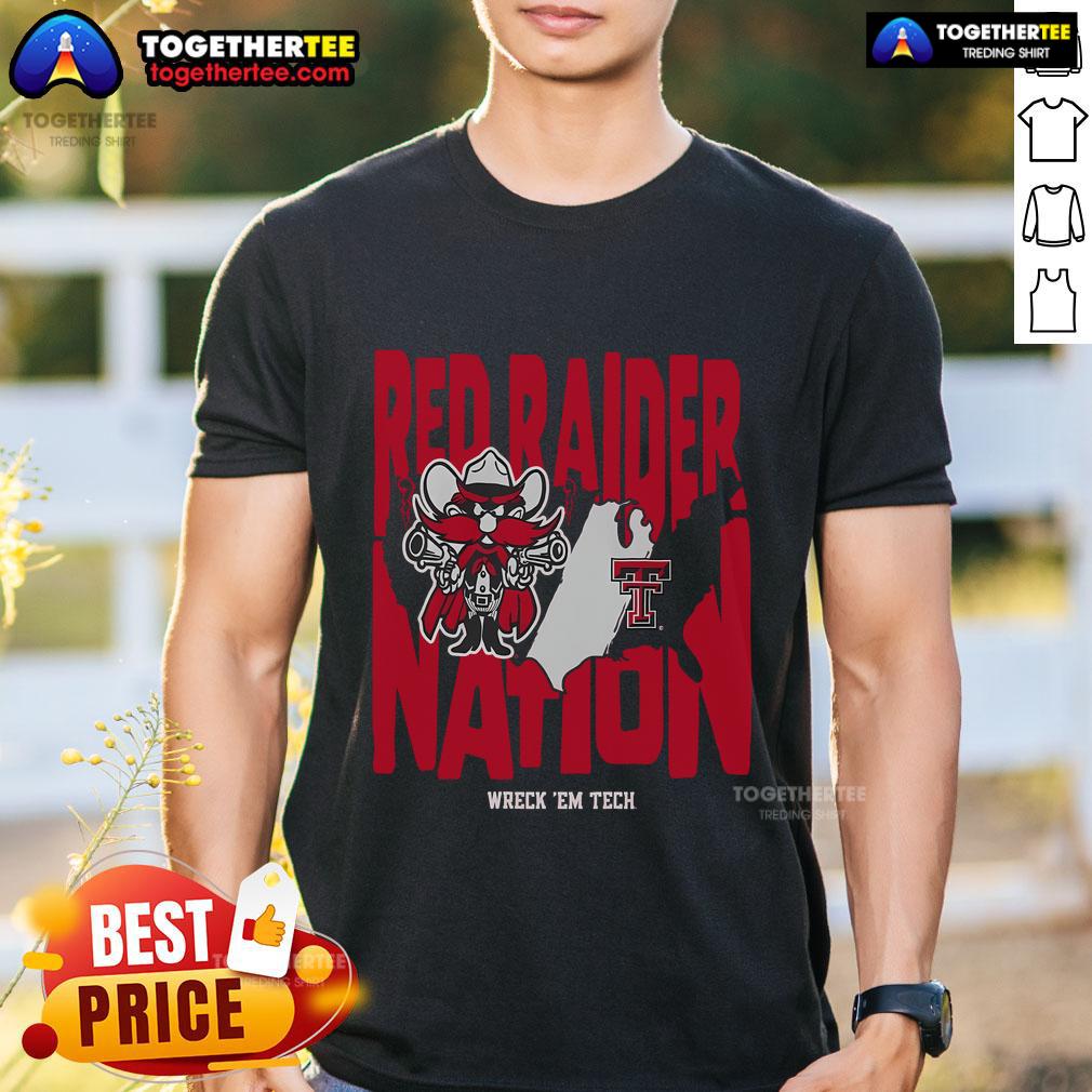 Official Texas Tech Red Raiders Nation T Shirt Official Texas Tech Red Raiders Nation T-Shirt featuring bold team logo and colors, perfect for fans and spirited supporters.