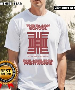 Alt Text: Official The Black School Knowledge T-Shirt by Philadelphia Printworks featuring bold graphic design and vibrant colors.
