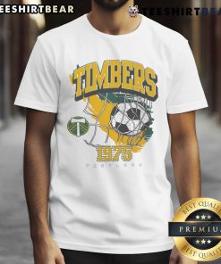 Alt Text: Official Timbers 1975 Portland Timbers Swagger T-Shirt featuring a vintage design and the iconic team logo.