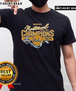 Official UCLA Bruins 2024 NCAA Men's Water Polo National Champions T-Shirt featuring team colors and logo.