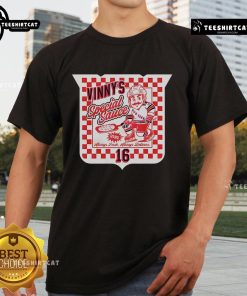 Official Vinny's Special Sauce T-Shirt featuring 'Always Fresh Always Delivers' design in vibrant colors.