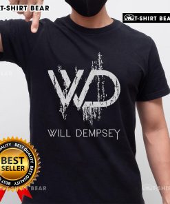 Alt Text: Official Will Dempsey WD Shorthand Logo T-Shirt featuring a stylish design and comfortable fit for fans and fashion lovers.