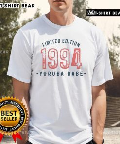 Alt Text: Official Yorubachic Limited Edition 1994 Yoruba Babe T-Shirt featuring vibrant design and cultural pride.