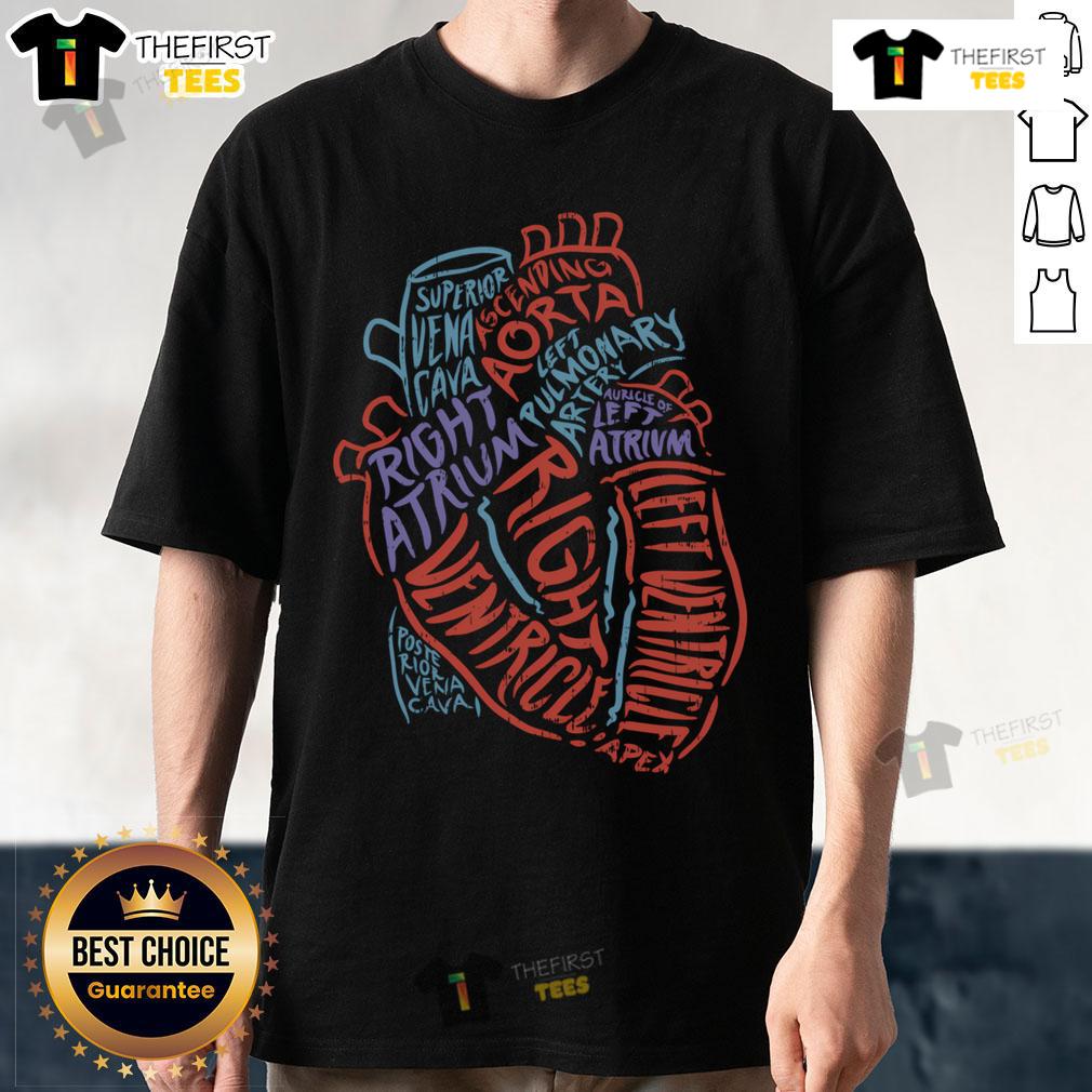 Original Heart Anatomy Doctor Medical Cardiovascular Biology Student T Shirt Original Heart Anatomy Doctor T-Shirt for Medical and Biology Students, showcasing detailed cardiovascular design.