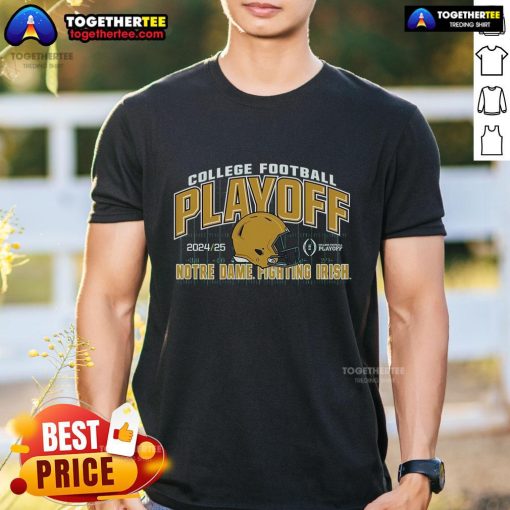 Alt Text: Original Notre Dame Fighting Irish Kelly Green 2024 College Football Playoff T-Shirt featuring vibrant team colors.