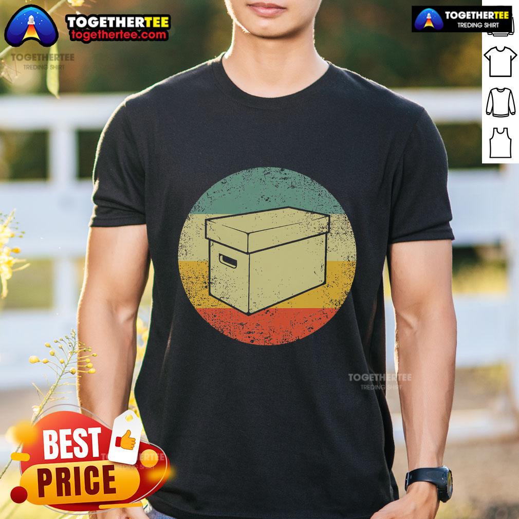 Premium Cardboard Box Vintage Retro Sunset T Shirt Premium Cardboard Box Vintage Retro Sunset T-Shirt featuring a colorful sunset design on a stylish tee.