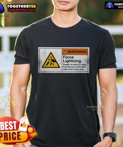 Premium Caution Force Lightning T-Shirt featuring a striking lightning graphic and bold caution text design.