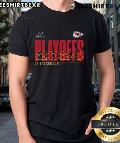 Premium Kansas City Chiefs 2024 NFL Playoffs T-Shirt featuring team logo and vibrant colors, perfect for game day.