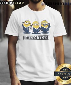 Premium Minions Office Suit Dream Team T-Shirt featuring colorful Minion characters in stylish office attire.
