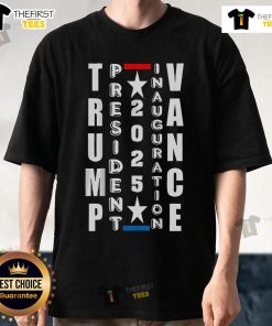 Premium President Trump Vance Inauguration Day 2025 USA T-Shirt featuring patriotic design and bold graphics.