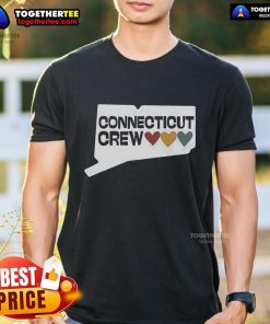 Pretty Connecticut Crew Hearts T-Shirt featuring a stylish heart design, perfect for casual wear and Connecticut pride.