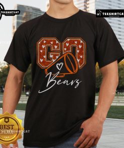 Pretty Go Cheer Bears T-Shirt featuring colorful bear graphics for a fun and stylish look, perfect for cheer fans.