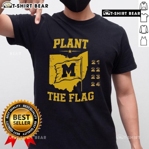 Pretty Michigan Plant The Flag T-Shirt for 2021-2024, featuring vibrant colors and a stylish design inspired by Michigan pride.