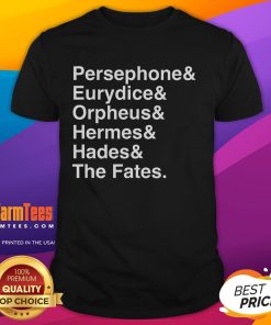 Pretty Orpheus Eurydice Hadestown Broadway Musical Theatre T-Shirt design featuring vibrant colors and iconic imagery.