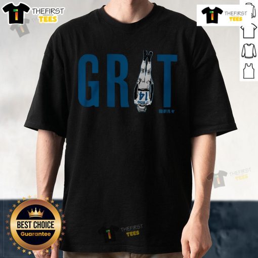 Top Amon-Ra St Brown Grit T-Shirt featuring bold graphic design, perfect for fans and casual wear enthusiasts.