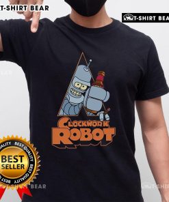 Top Bender Futurama A Clockwork Robot T-Shirt featuring a graphic of Bender in a vibrant design, perfect for fans.