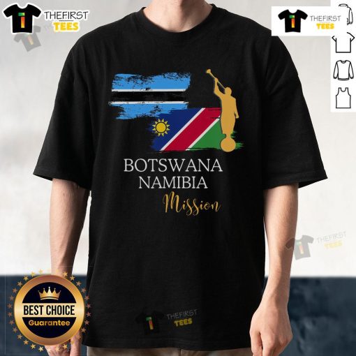 Top Botswana Namibia Mormon LDS Mission missionary T-shirt featuring a vibrant design for proud missionaries and supporters.
