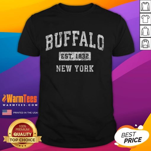 Vintage Buffalo New York NY sports t-shirt featuring classic design, perfect for fans and collectors of established sportswear.