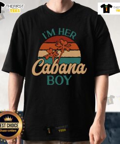 Top Cabana Boy Beach Bartender t-shirt featuring 'I'M Her Cabana Boy' text, perfect for summer beach vibes and fun parties.