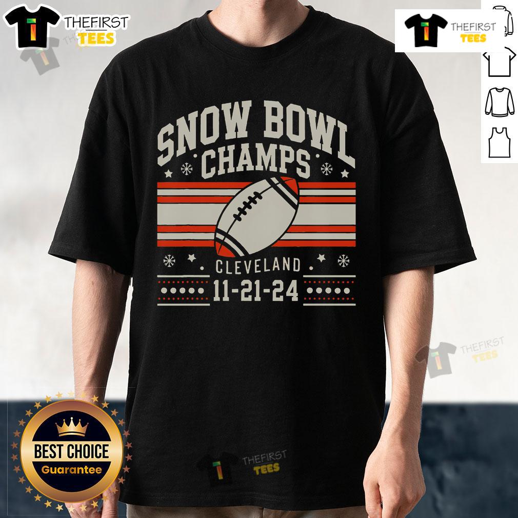 Top Cleveland Snow Bowl Champs Vintage T Shirt Vintage Top Cleveland Snow Bowl Champs T-Shirt featuring classic design and vibrant colors, perfect for football fans.