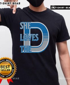 Top Detroit 313 She Loves The D T-Shirt featuring vibrant design and a stylish cut, perfect for Detroit fans.