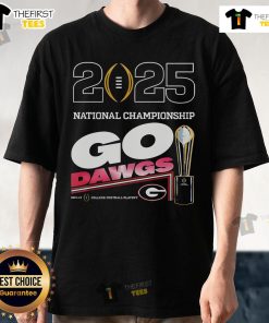Top Georgia Bulldogs 2025 National Championship Go Dawgs T-Shirt featuring bold team graphics and a stylish design.