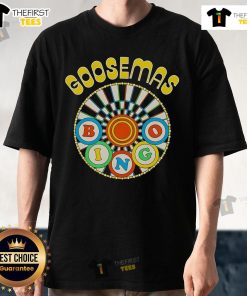 Top Goose Bingo Wheel T-Shirt featuring a colorful bingo wheel graphic for fun gaming enthusiasts.
