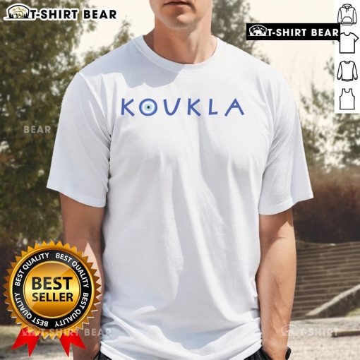 Top Greek Koukla Evil Eye T-Shirt showcasing Greek pride with vibrant design and protective symbolism.