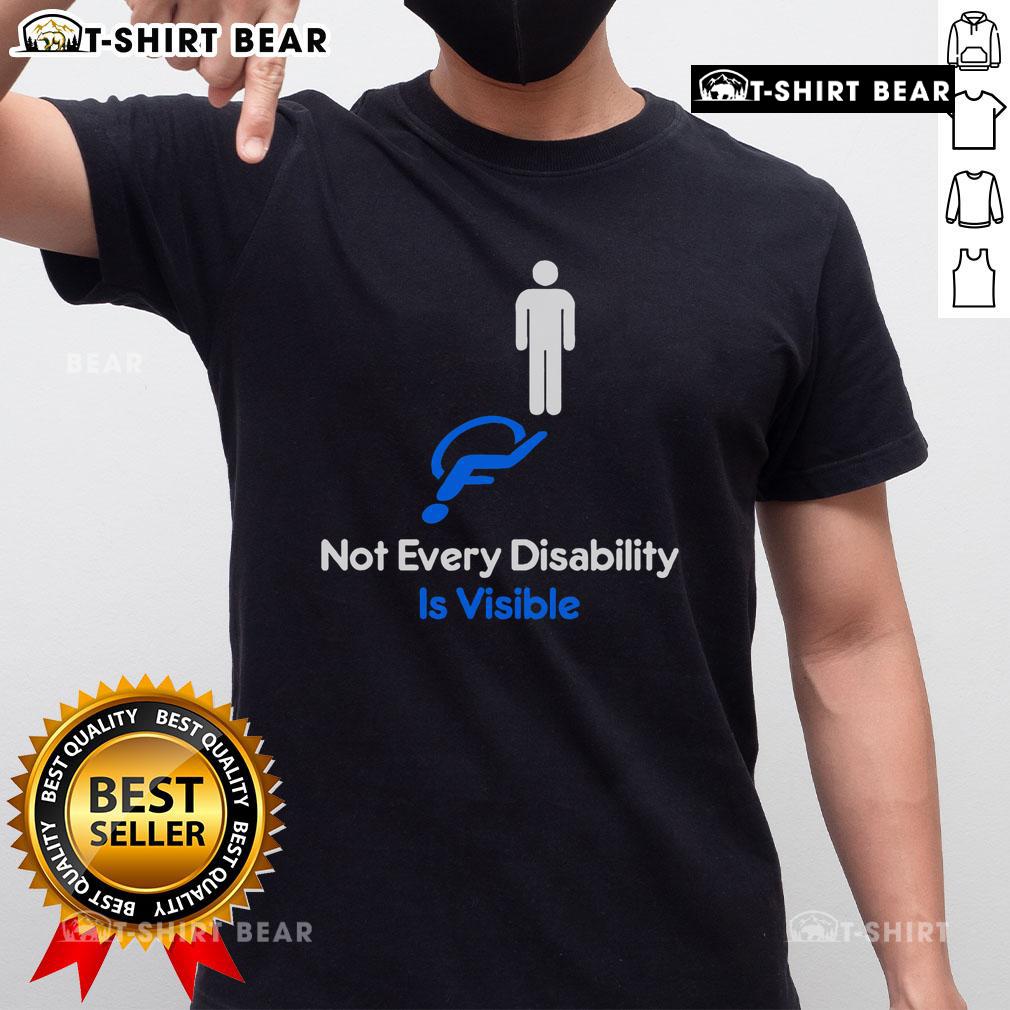 Top Invisible Disability Stick Figure With Wheelchair Shadow T Shirt Top Invisible Disability Stick Figure T-Shirt featuring a wheelchair shadow, promoting awareness and inclusivity.