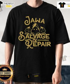 Top Jawa Salvage And Repair T-Shirt featuring a vintage design for Star Wars fans and collectors.