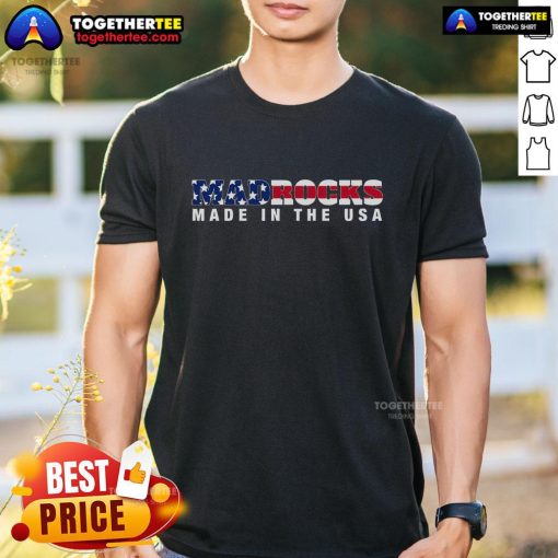 Top Madrocks Restaurant & Sports Grill in Derby KS USA T-Shirt featuring logo and sporty design for fans and visitors.