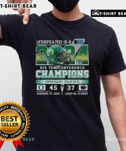 Top Oregon Big Ten Champs 2024 Limited Edition T-Shirt featuring team colors and logo, perfect for fans and collectors.