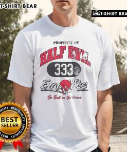 Alt Text: Top Property of Half Evil 333 Emonlite Go Evil or Go Home T-Shirt featuring bold graphics and stylish design.