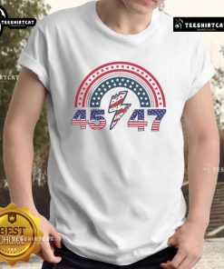 Alt Text: Top QR Scan Me President Trump 4547 T-shirt featuring a fun design of Trump dancing with a QR code.
