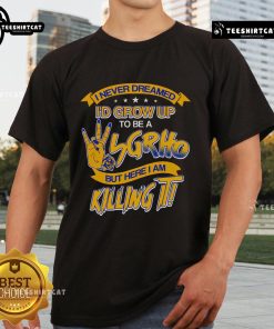 Top Sigma Gamma Rho Sorority T-Shirt featuring vibrant colors and iconic lettering, perfect for proud sorority members.