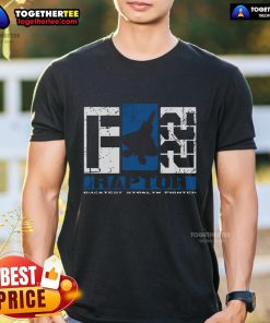 Top Super Raptor F22 stealth fighter T-shirt featuring a bold graphic design of the iconic aircraft in flight.