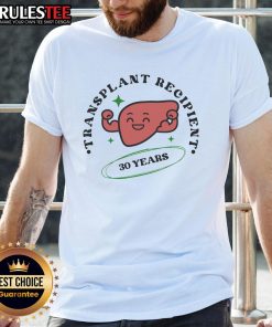 Alt Text: Awesome 30 Year Liver Transplant T-Shirt celebrating 30 years of life after liver transplant with vibrant design.